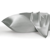 Juego de 2 fundas de almohada de Satín (satén). Marca Bedsure. Color gris - Silver gray.